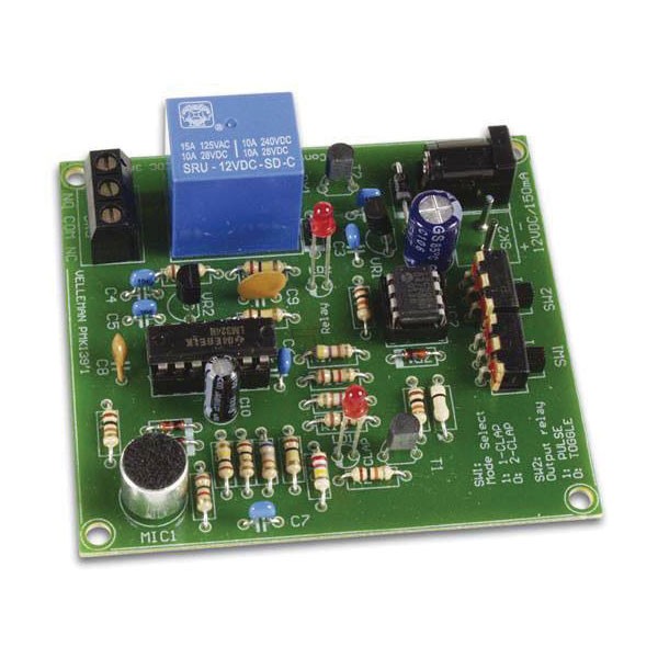 Whadda Clap-on clap-off switch, 1 piece, easy control of devices