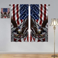 GY Eagle Curtains, Energy Efficient Thermal Insulated Blackout Curtain Eagle
