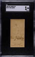 1889 OLD JUDGE N172 #273-3 TED LARKIN SGC GRADED 1