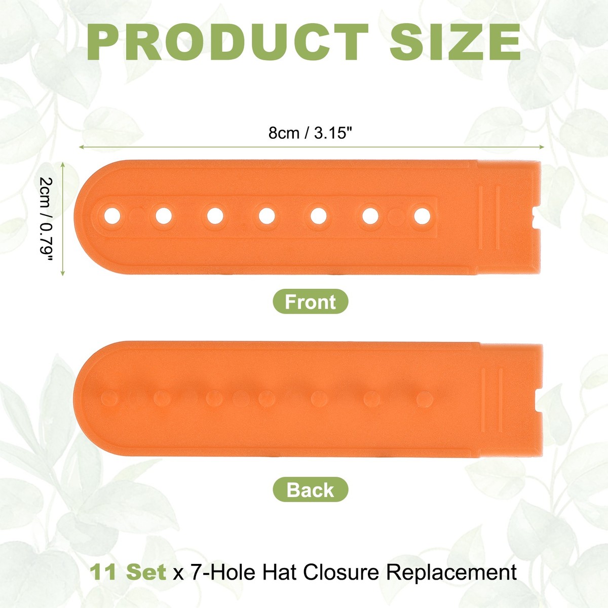 Snapback Extender, 11 Set Adjustable Plastic Hats Snap Buckle