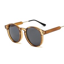 Vintage Round Sunglasses Retro Horn Rim Keyhole Frame UV400 Outdoor Eyewear