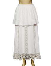 LoveShackFancy Skirt S 4 Party Wear High Rise Embroidered Lace Midi NEW 46463