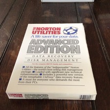 RARE 1986 SEALED Norton Utilities Advanced Edition Data Recovery Disk Management