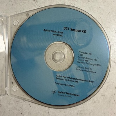 Agilent (2000) OCT Support CD for 8163A, 8164A, & 8166A Lightwave Multimeters