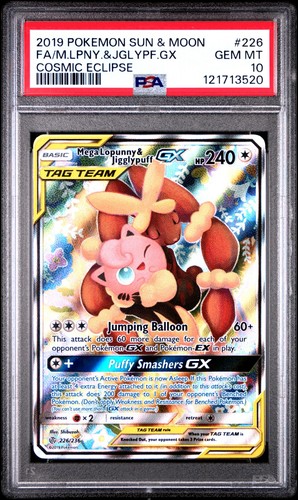 Mega Lopunny & Jigglypuff-GX graded PSA 10 for sale on eBay