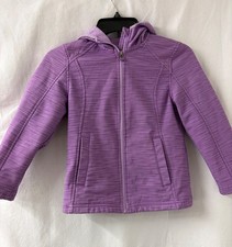Free Country Girls Purple Fleece Lined Hooded Jacket Full Zip Size 10/12