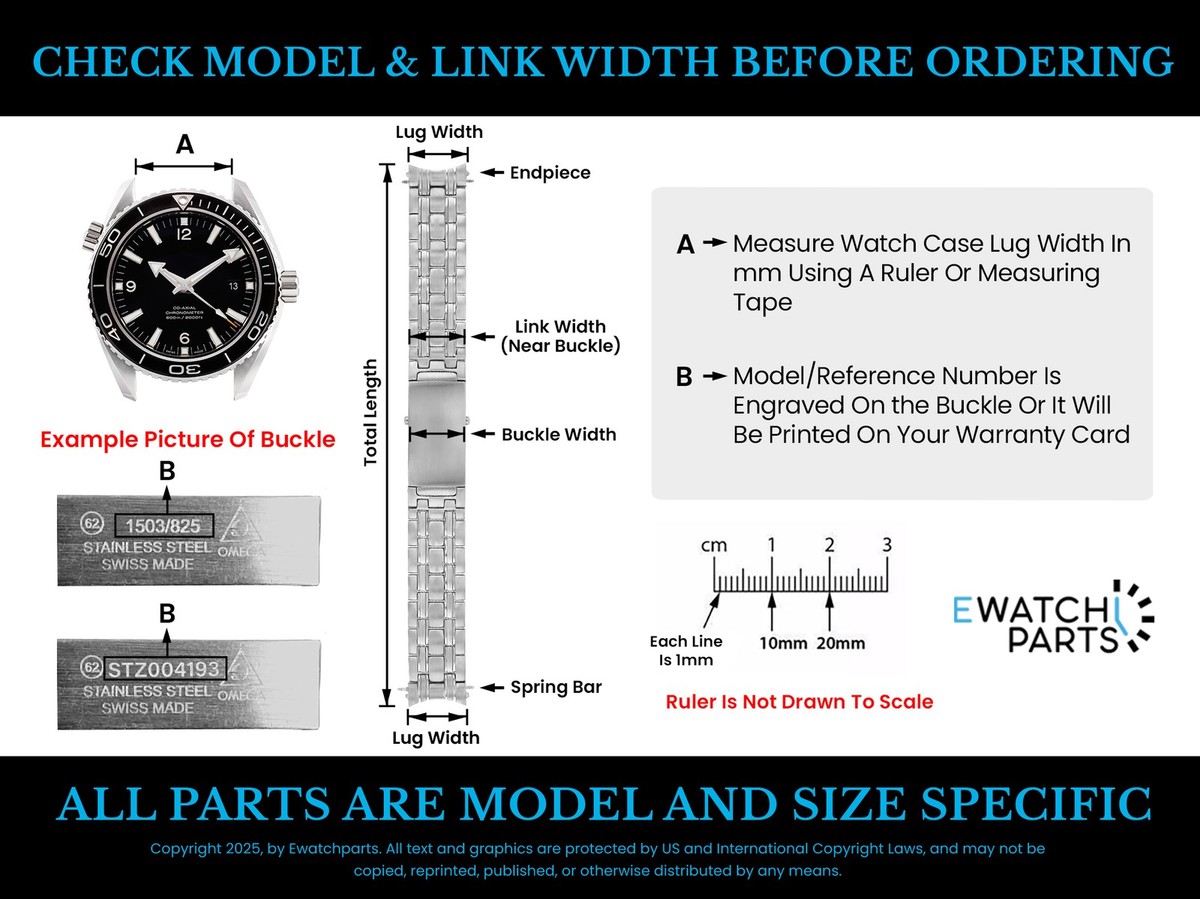LINK FOR OMEGA SPEEDMASTER 16MM 1562/850 852 1560 1562 1563
