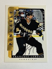 1996-97 Pinnacle Be a Player Hockey Autograph - Francois Leroux - Penguins