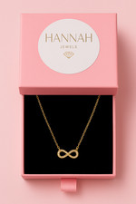 925 necklace pendant sterling silver infinity necklace  gold plated over Silver