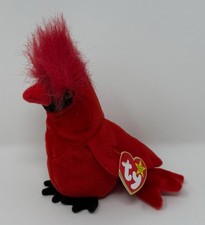 NEW w/ Tags - TY Beanie Babies Mac the Cardinal Bird - 1999 - Retired