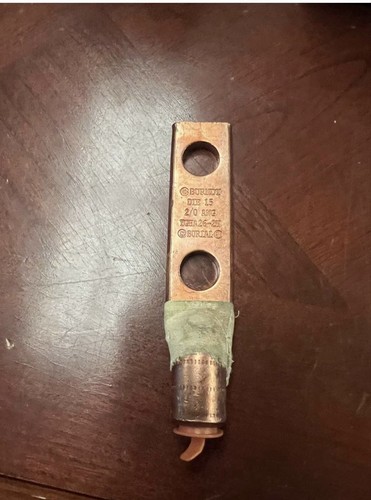 Qty :10 Burndy YGHA262N 2/0 AWG Copper Compression Lug, 2-Hole, UL Listed - Picture 3 of 3