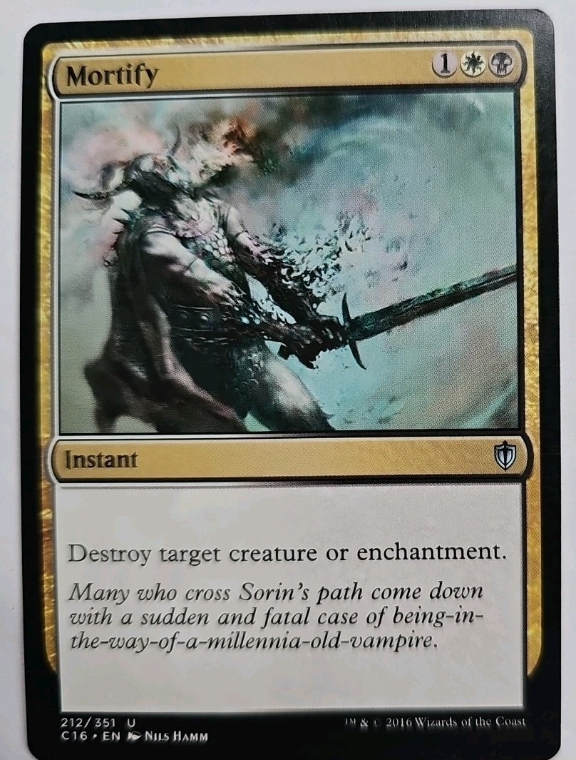 MTG Magic The Gathering Card Mortify Instant White Black C16 Commander 2016