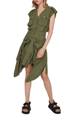 Diesel D-Giuditta Women's Dress S Green Sleeveless Mini Style RRP295
