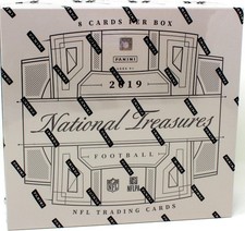 2019 PANINI NATIONAL TREASURES FOOTBALL HOBBY 4 BOX CASE BLOWOUT CARDS