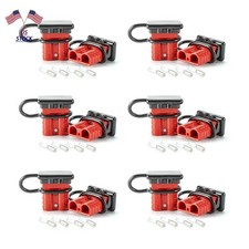 6Pcs 6-14 Gauge Battery Quick Connect Disconnect 50A Wire Connector Plug Kit