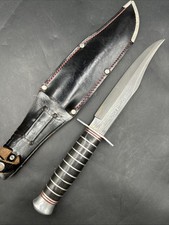 Vintage Solingen Germany Sheath Knife - Stacked Handle W/leather Sheath. ML