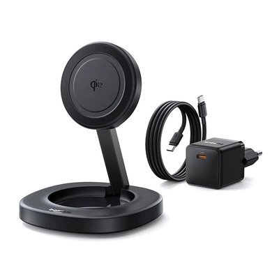 Baseus Qi2 15W Foldable Wireless Charger Stand Magnetic Adjustable Viewing Angle