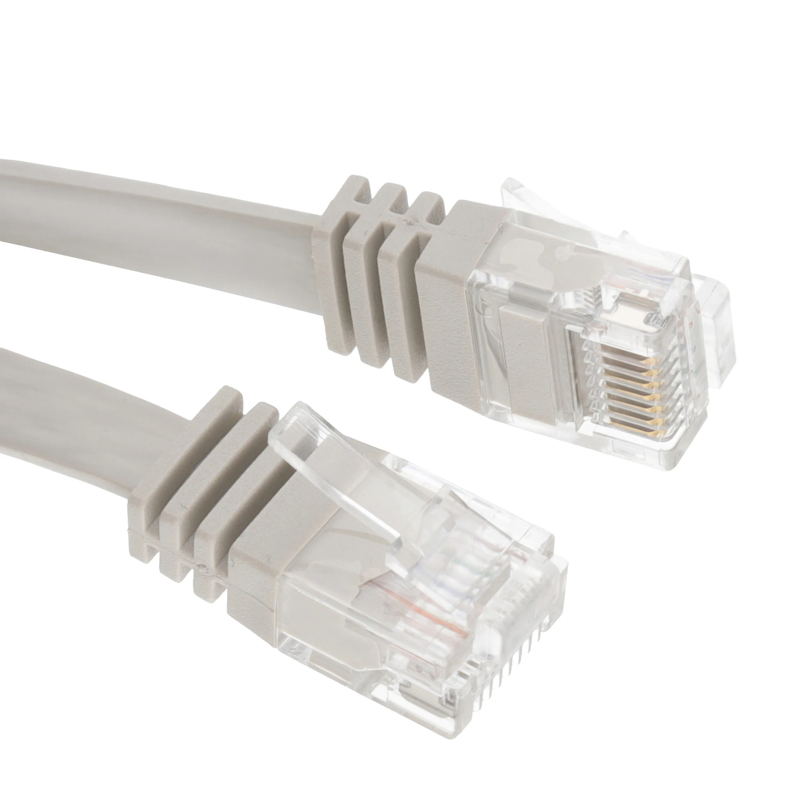 30m FLAT CAT6 Ethernet LAN Patch Cable Low Profile GIGABIT RJ45 BEIGE
