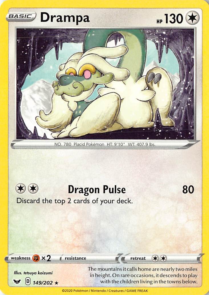 Drampa Rare SWSH01: Sword & Shield Base Set 149/202 LP
