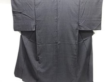 7652928: JAPANESE KIMONO / ANTIQUE MENS HITOE KIMONO / SILK / SHIOZAWA