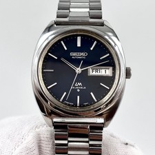 SEIKO Lord Matic Watch Black Dial Manufactured March Japan Vintage 1971