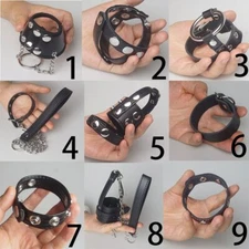 Brand New Leather Men Ball Stretcher Ball Erection Bird Rings Delay Restraint