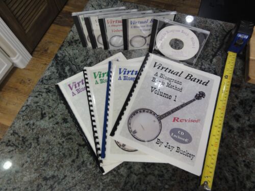 Virtual Band Banjo 4 Books and 5 CDS Bluegrass Banjo Method - Foto 2 di 21