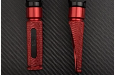 Paire Repose Pieds Avant Pilote Rouge-Noir Pour BUELL XB12Scg XB12 SCG 2009 + - Photo 1/4