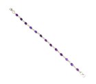925 SOLID STERLING SILVER PURPLE AMETHYST HANDMADE BRACELET-8.3 INCH 0 C417
