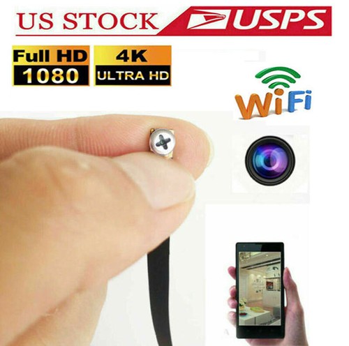 1080P 4K Nanny HD Wireless WiFi Hidden Mini Pinhole DIY Screw Spy Camera DVR - Picture 1 of 8