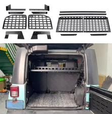 Rear Cargo Rack Shelf Luggage Storage Panel Mesh For Jeep Wrangler JK 2007-2018