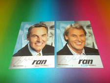 2 x  Jörg Wontorra RAN  signed signiert autograph Autogramm auf Autogrammkarte