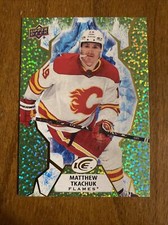 Matthew Tkachuk 2021-22 Upper Deck Ice #94 Calgary Flames Green Parallel