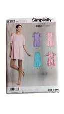 Simplicity Pattern #8383, UNCUT, size 14-2, Knit Dress