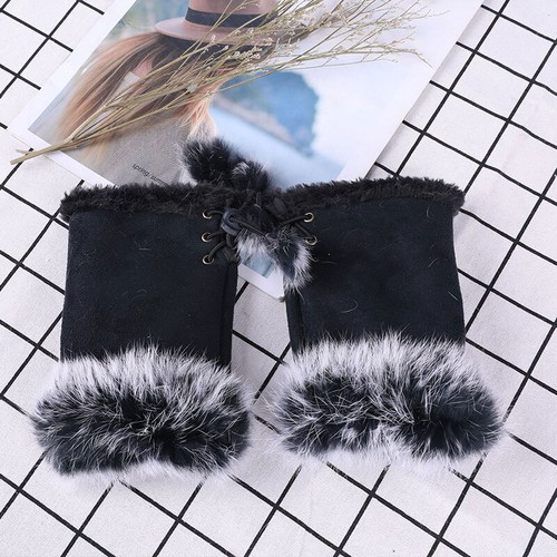 Women Glove Ball Multicolor Winter Warm Gloves Fingerless Mittens C, - Picture 12 of 23