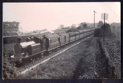 Vintage Echt Foto Postkarte: Lordington Lokomotive, LBSC Eisenbahn. Kostenloser UK-Versand