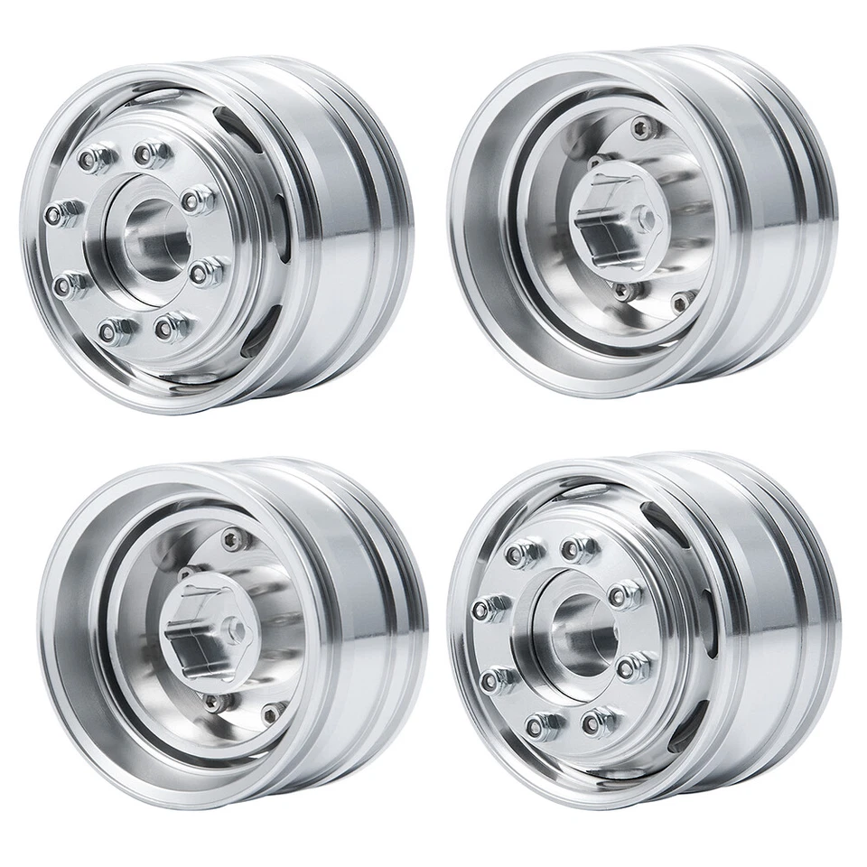 AXSPEED CNC Metall Vorne Felge Hex-Nabe für 1:14 RC Auto Tamiya Traktor Truck - Bild 4 von 4