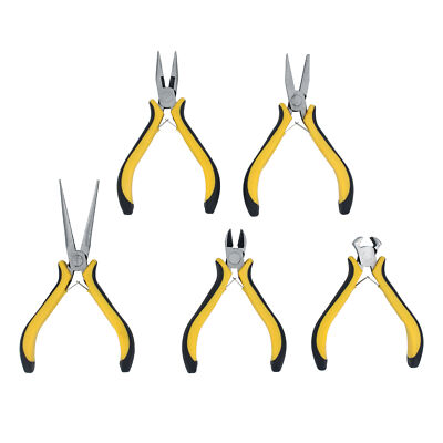 5Pcs Pliers Tool Set Cable Cutters Diagonal Cutting Pliers Needle Nose Pliers