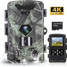 SUNTEK 50MP 4K Hunting Game Trail Camera Wildlife Night Vision Trap Game NO Glow