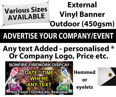 Feuerwerk Display Werbeschild Hinweis außen PVC Vinyl Event Banner beliebiger Text