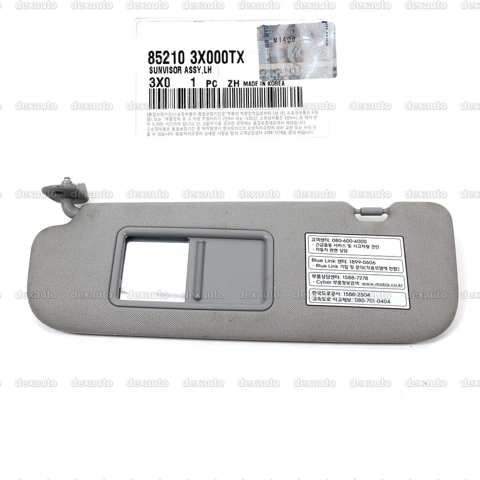 Left Diver Side Sun Visor for 2011-2015 Hyundai Elantra Beige with Mirror - Imagem 2 de 4