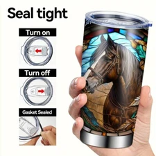 1 PC NEW Horse Theme Coffee Mug 20 Oz 304 Stainless Steel Insulated Mug