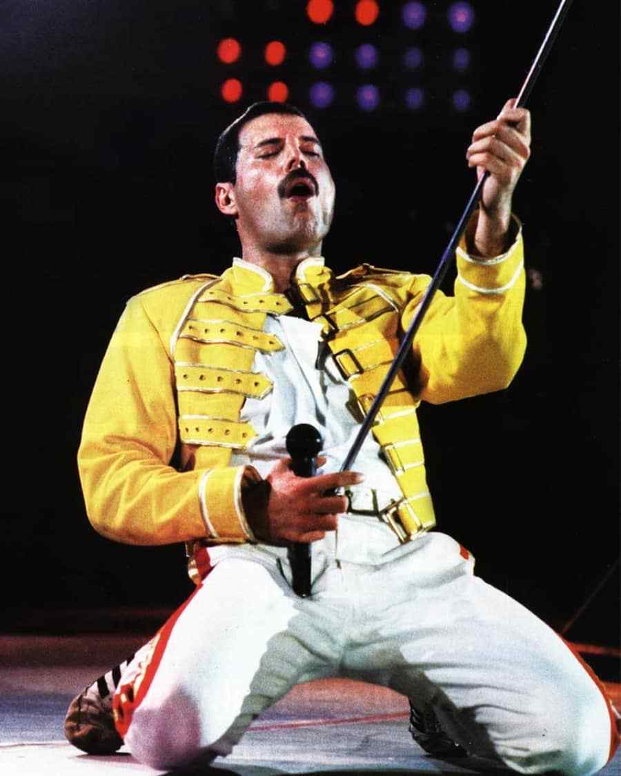 Freddie Mercury Yellow Concert Queen's Yellow Faux Leather All Size  - Main Image