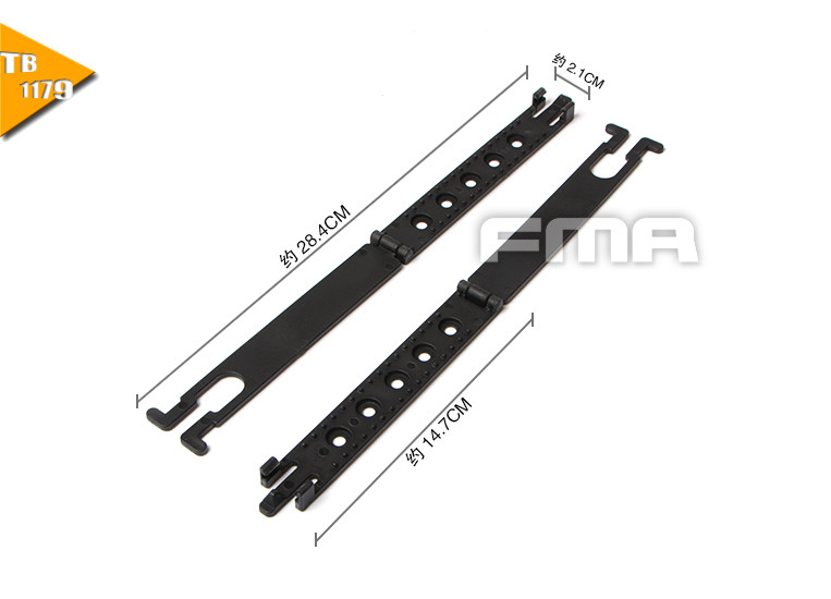 2 Clips MOLLE FMA Tactical Pour Porte-chargeur - Fixation à Clip - Militaire