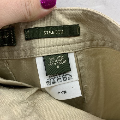 Eddie Bauer Khaki Skirt Womens Sz 4 Beige Business Casual Stretch Short - Picture 5 of 11