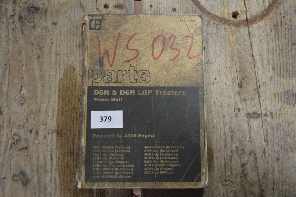 B379 - CATERPILLAR Parts Book - Teile-Katalog für D6H & D6H LGP Planierraupe - Bild 1 von 1