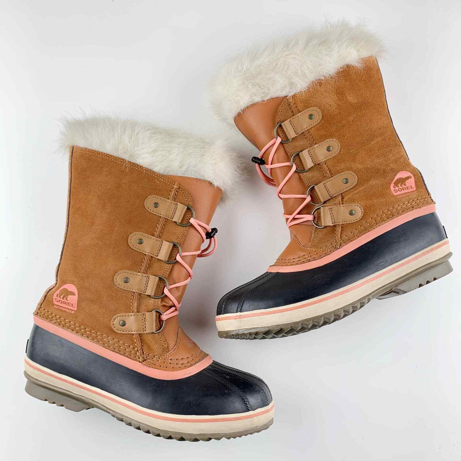 joan of arctic leather faux fur snow booties