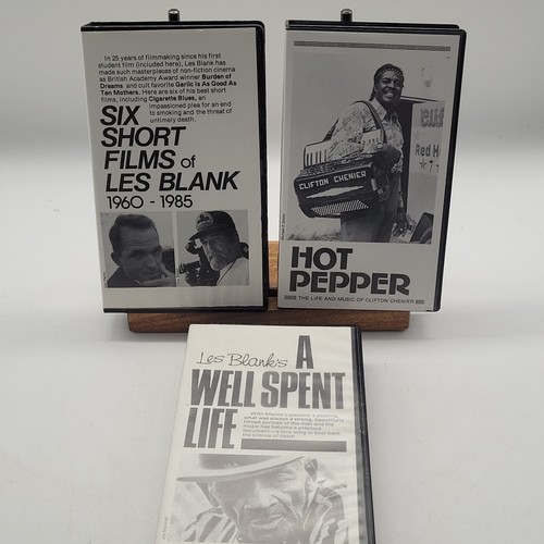 Les Blank VHS Lot Six Short Films Hot Pepper A Well Spent Life Videorecorder Tape Rare!