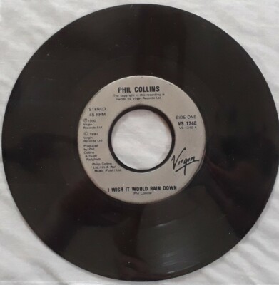 Phil Collins-I Wish It Would Rain Down Vinyl 7'' Single.1990 Virgin VS 1240.