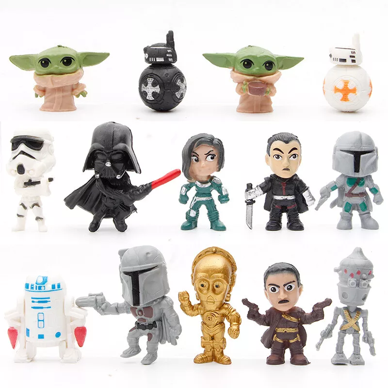 14pcs Star Wars Figure Toys PlaySet Yoda Boba Fett Mini Size 3cm NEW KIDS GIFT